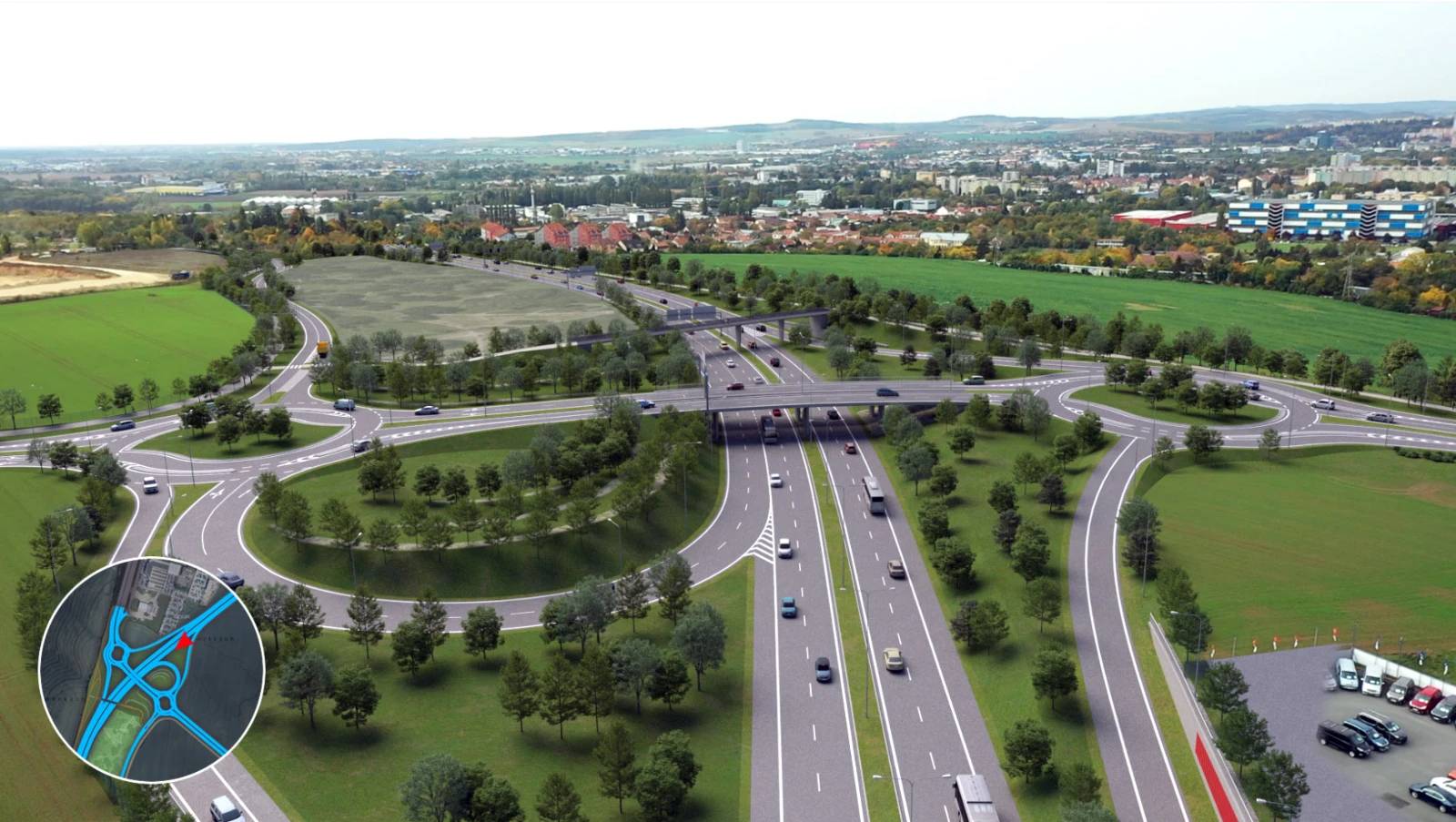 I/42 Brno VMO, MÚK Ostravská radiála